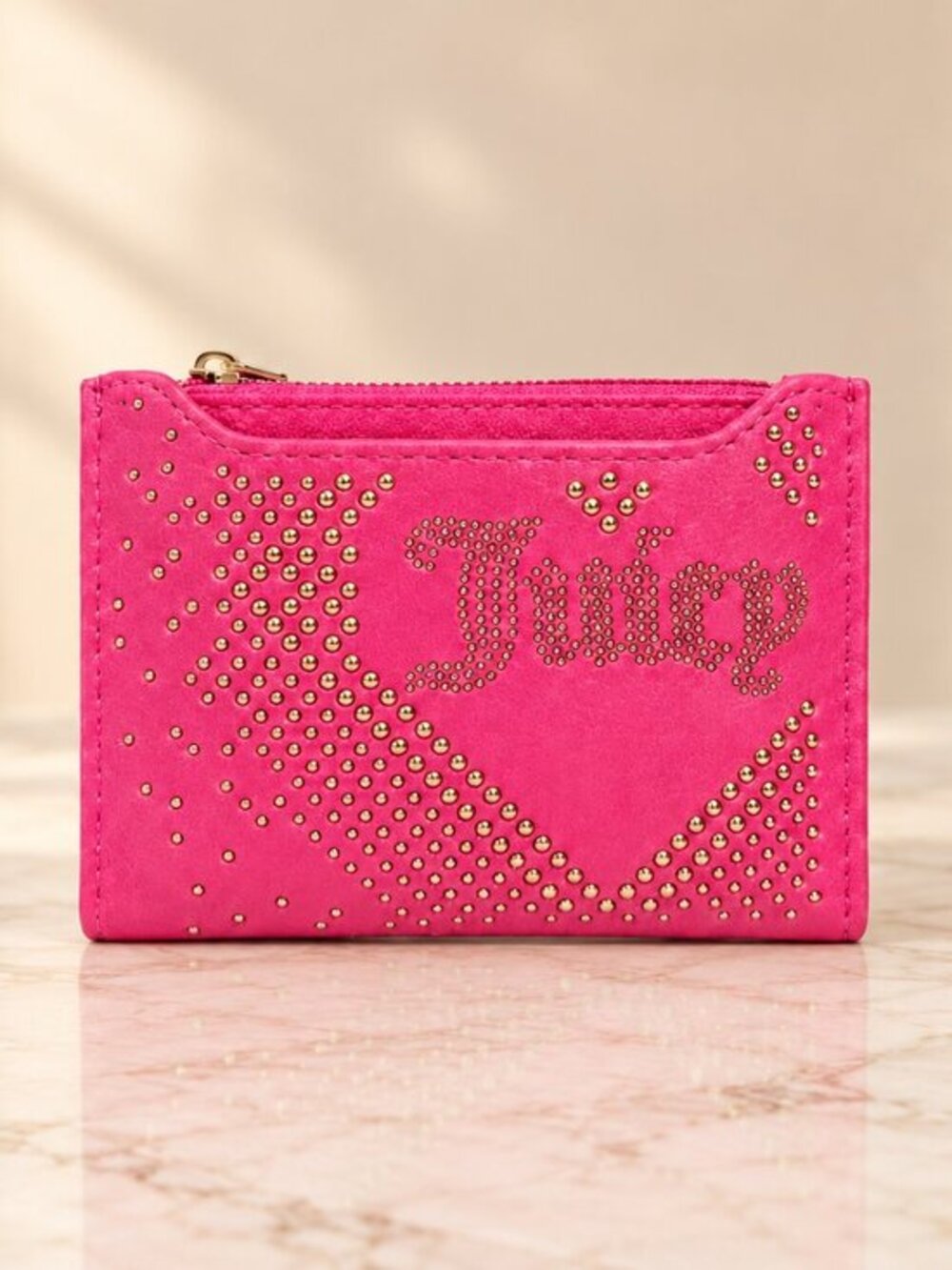 Juicy Couture Pink Studded Heart Bifold Wallet & Cardholder NWT
